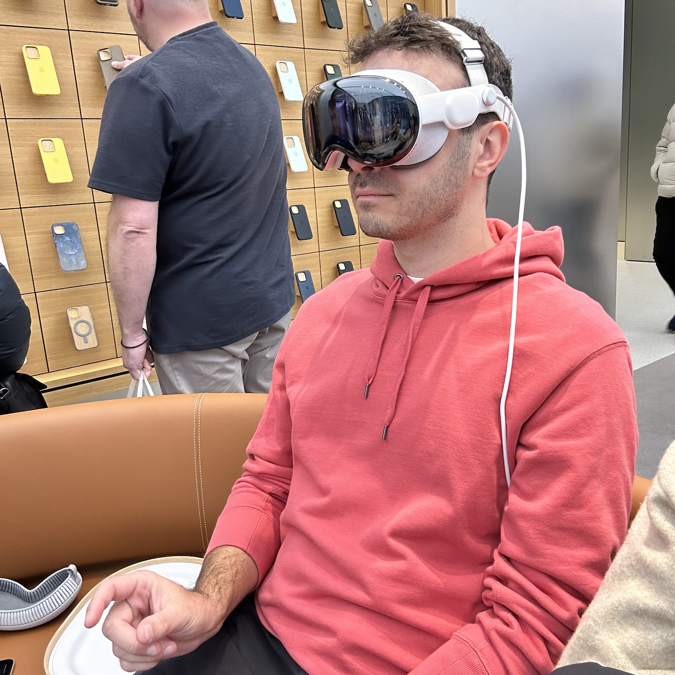 Victor wearing Apple's Vision Pro.