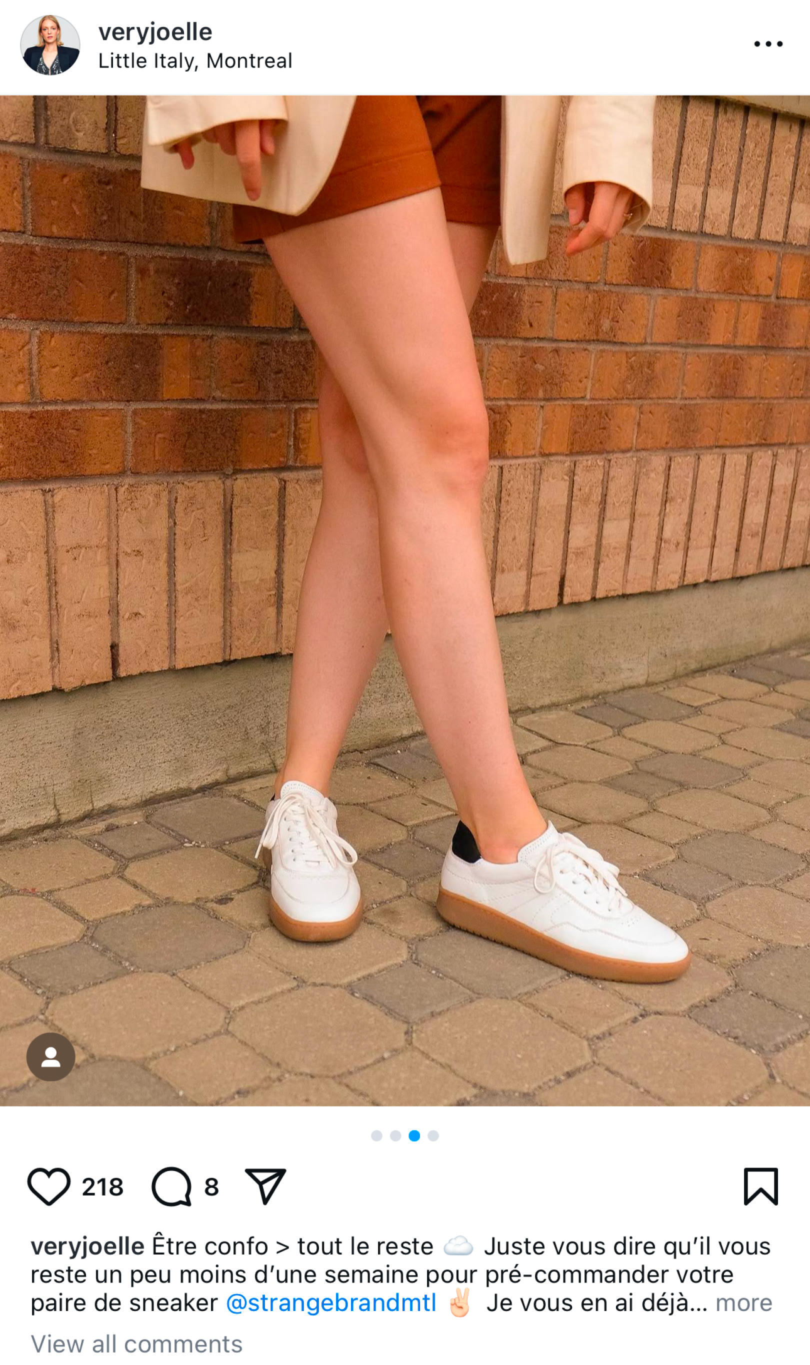 Photo from instagram feature a simple & strange sneaker.